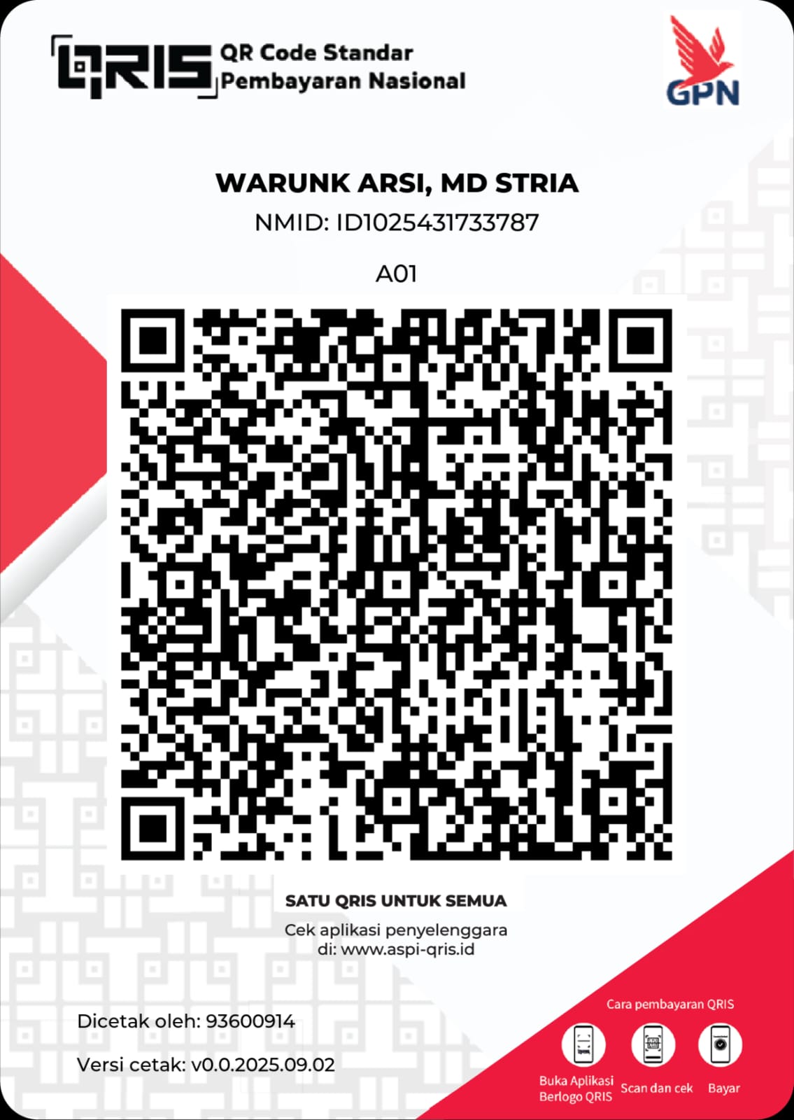 QRIS Warunk Arsi